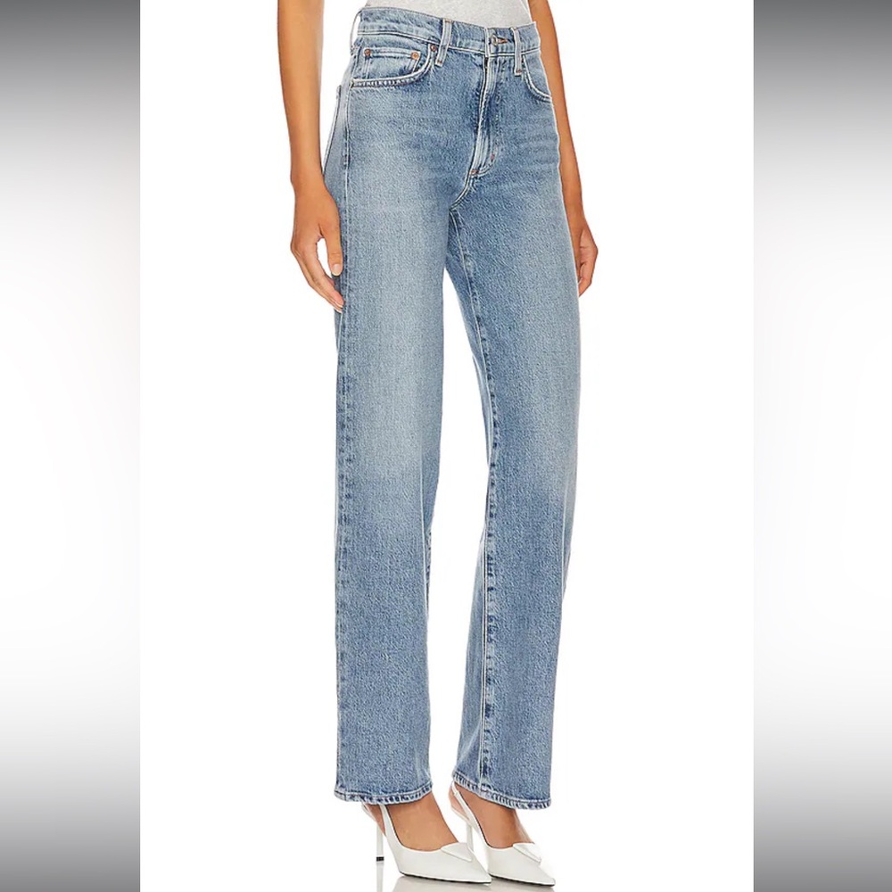 Agolde Harper Mid Rise Relaxed Straight Jeans - Picture 2 of 7